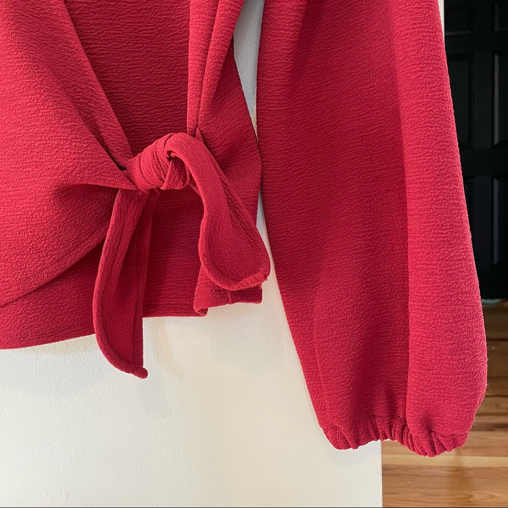 Madewell TExTURE & THREAD Wrap Top - Picture 4 of 10